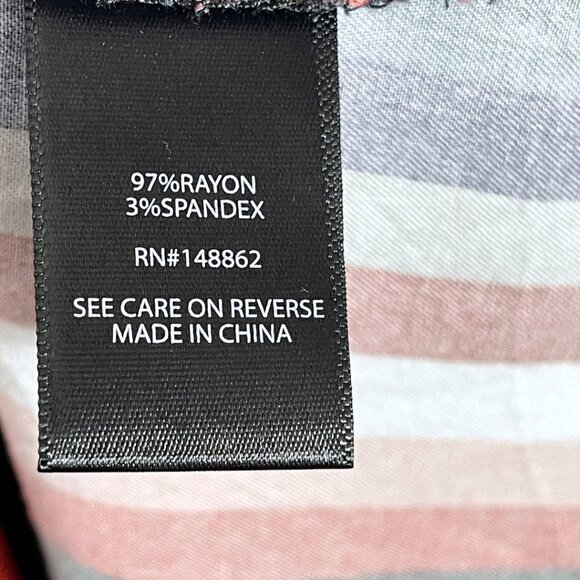 Torrid Button Front Challis Shirt Dress Size 5X Striped Business Casual Office - Picture 10 of 15